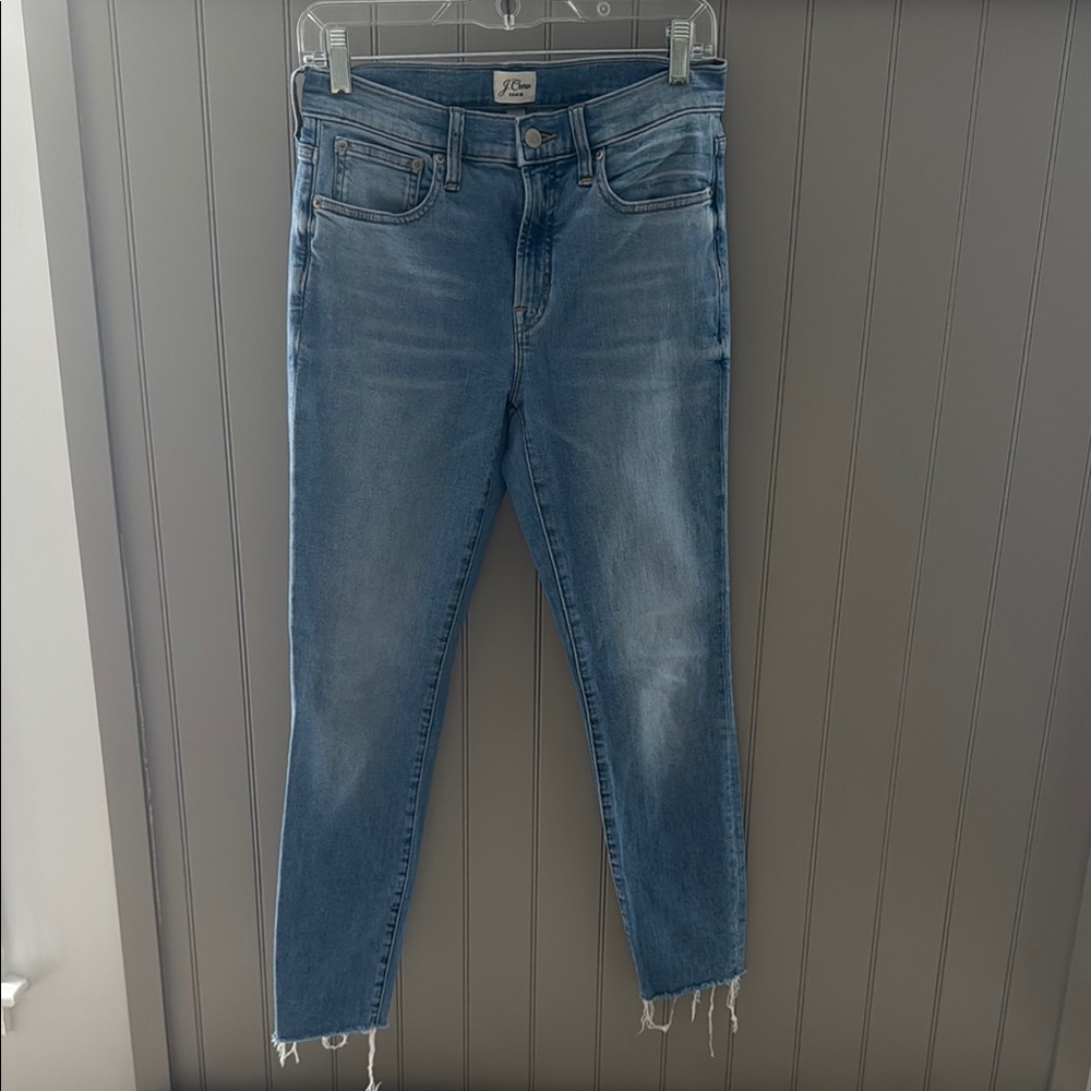 J. Crew Denim 9” Toothpick Jeans with Distressed Hem